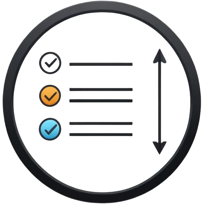 Minimalistic flat vector icon, iOS style, thin black contour on white background. Simple kanban board with circular arrow above it. Clean, no text, no shadows emoji