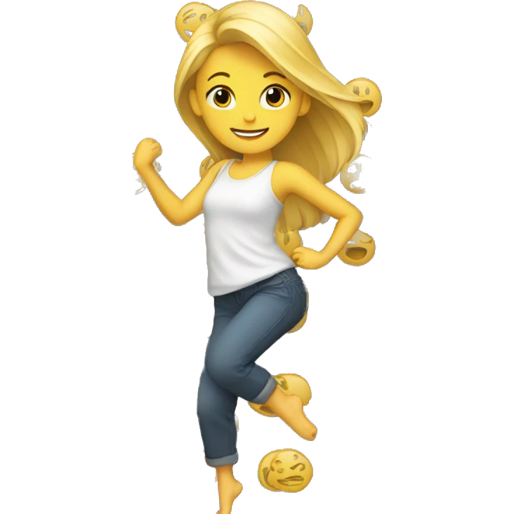 Blond girl dancing emoji