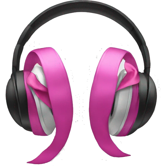 Headphones with bows emoji