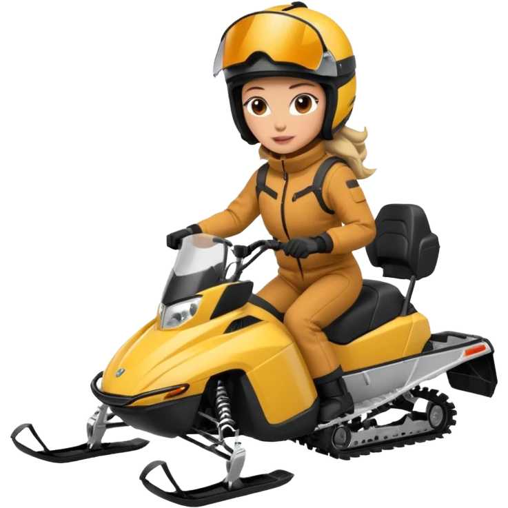Woman on snowmobile emoji