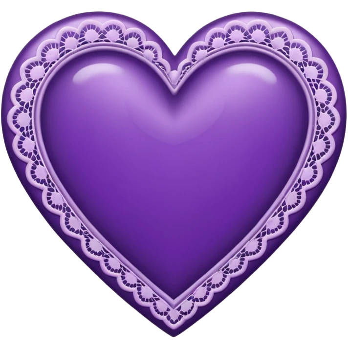 purple heart with a lace border emoji