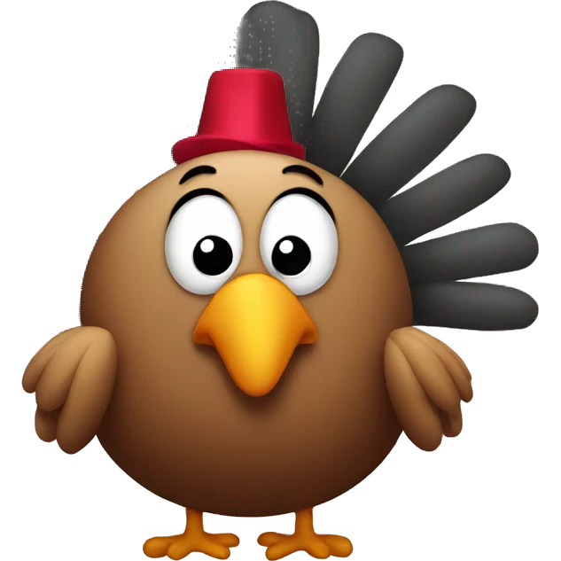 Turkey with a bow emoji