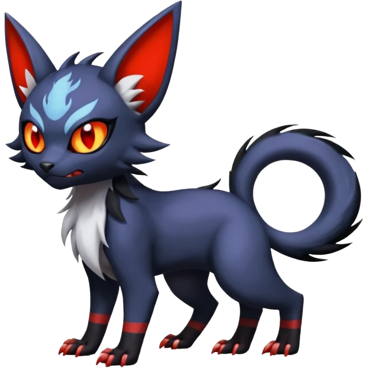 Noibat-Lykoi-Absol-Nargacuga-Litten-Torracat-fusion-Fakemon-Pokémon-creature  emoji