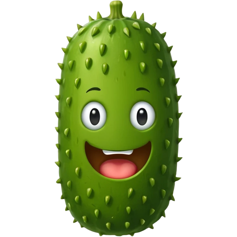 Pickle with feet and face emoji