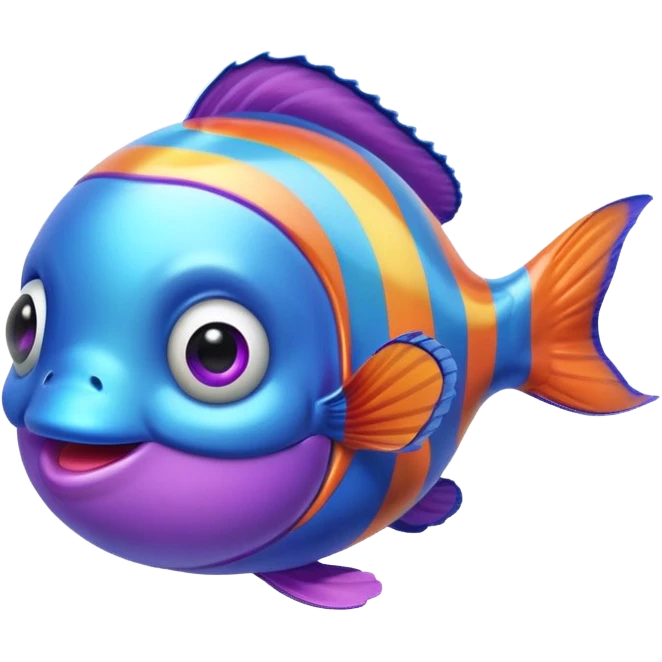 Ball of Blue Purple Goo of Rainbow Clownfish  emoji