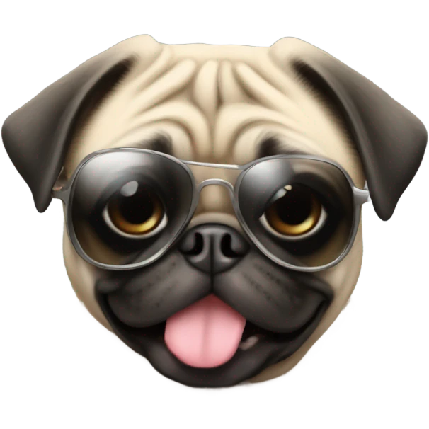 pug with sunglasses emoji