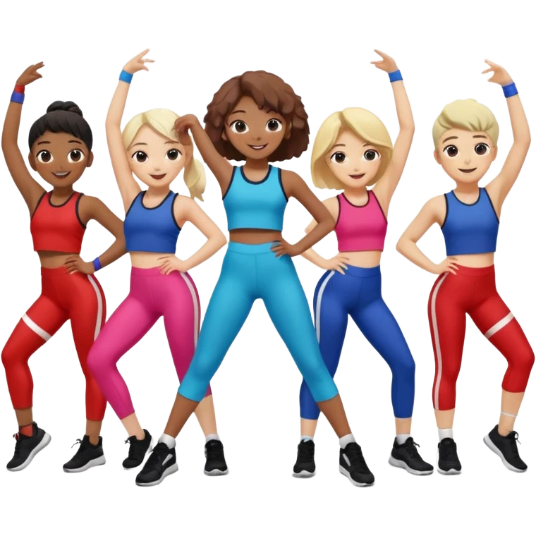 peopel in a class for k-pop dance emoji