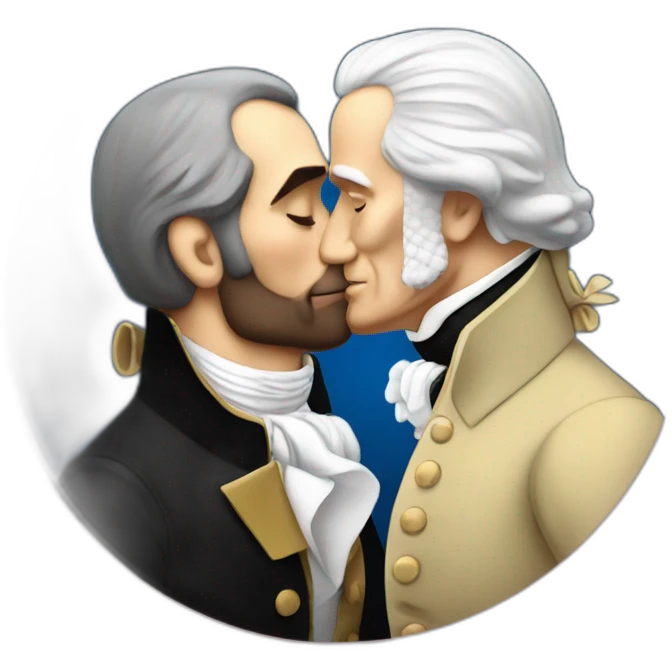 george washington kissing abraham lincoln emoji