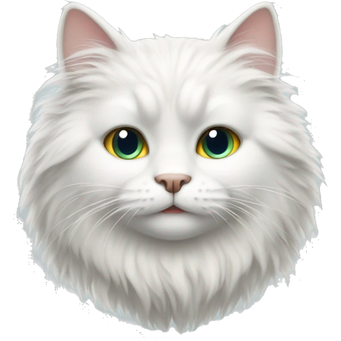 a white fluffy girl cat emoji