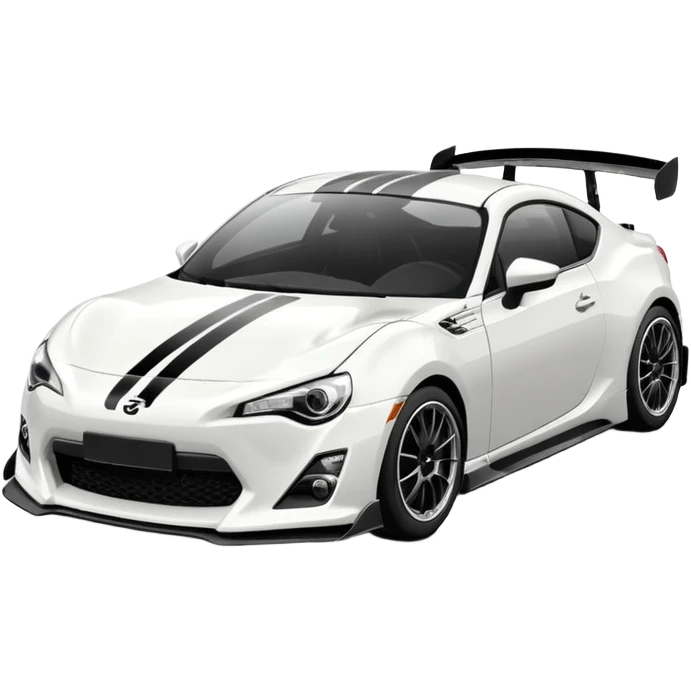 gt86 white sport racing car emoji