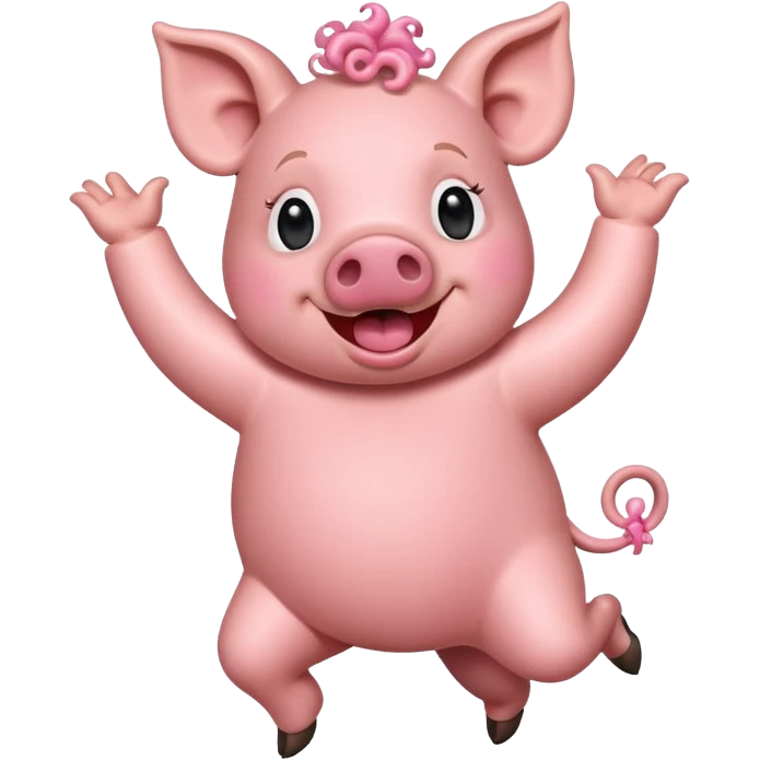 A pig dancing  emoji