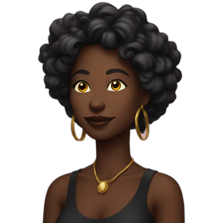 God vibrant femme noir emoji