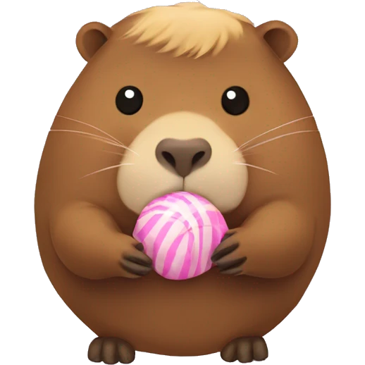 Capybara with a Bonbon  emoji