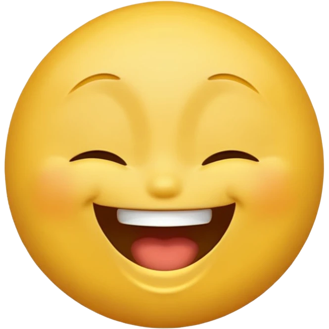 a yellow emoji laughing with eyes closed emoji