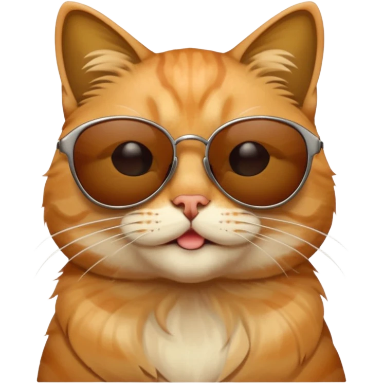Cat with sunglasses in the sun  emoji
