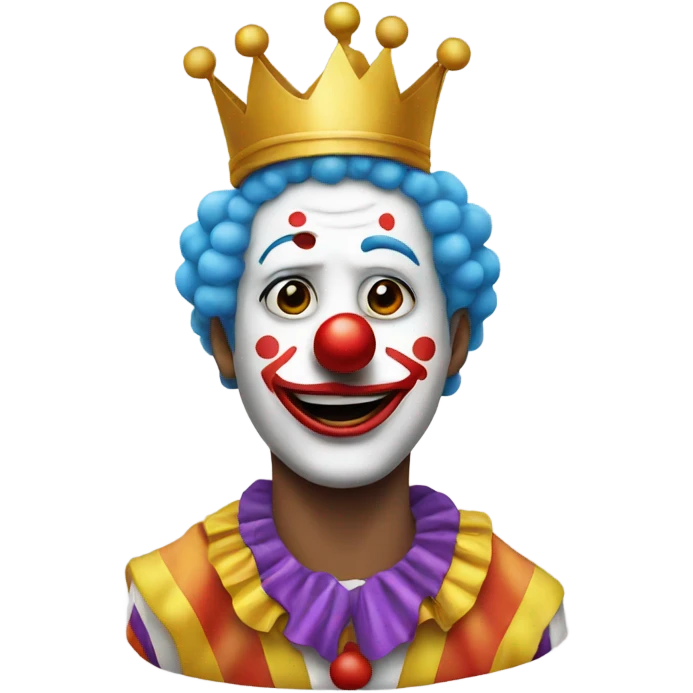 Clown wearing a crown emoji