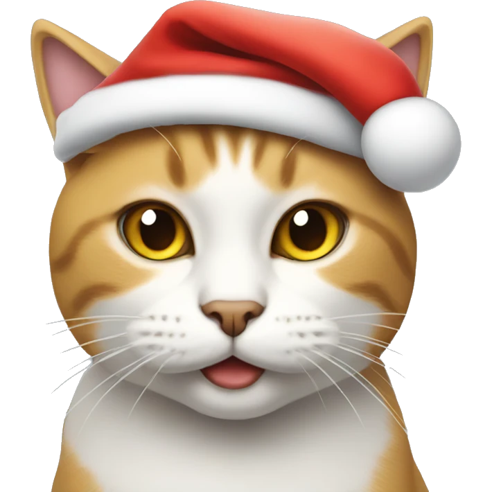 A cat wearing a Santa hat  emoji