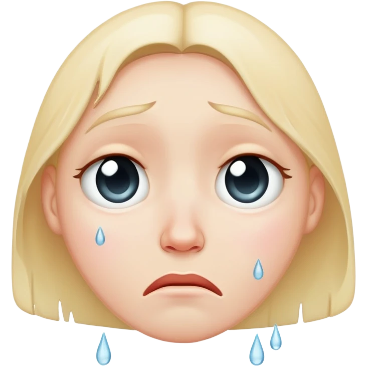 sad face with tears emoji