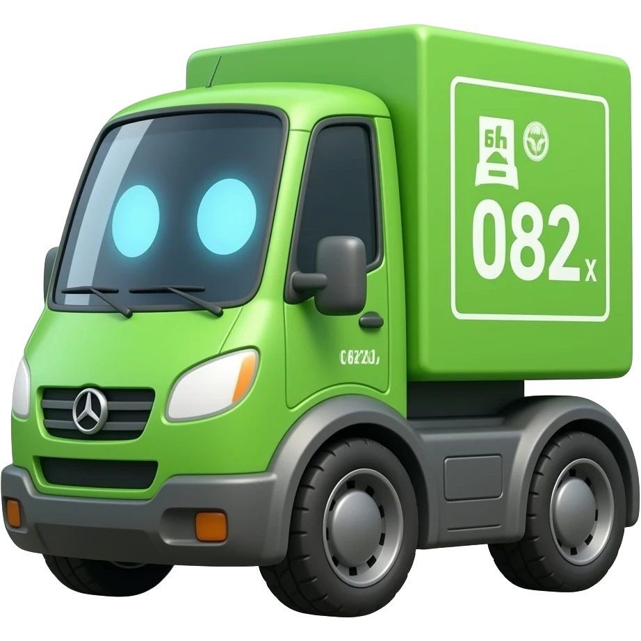 green delivery robot emoji