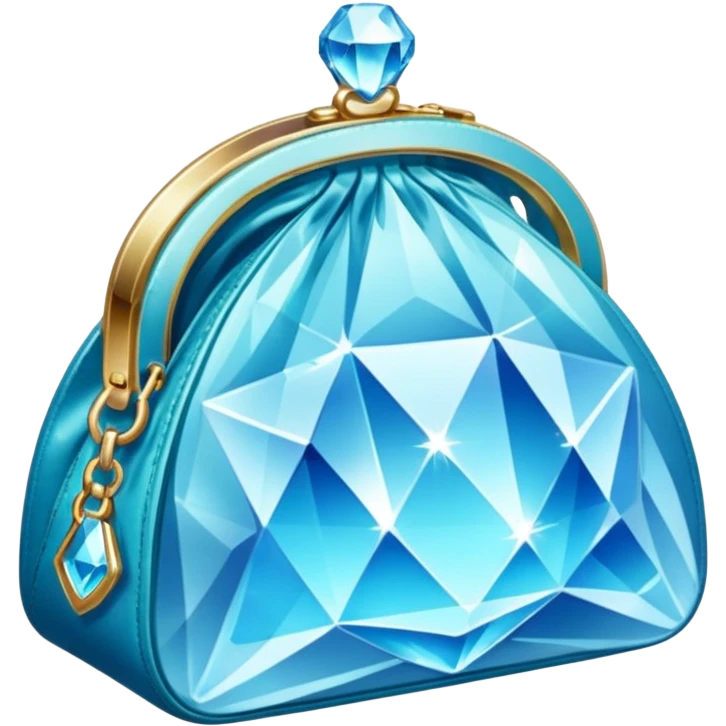 Transparent crystal purse emoji