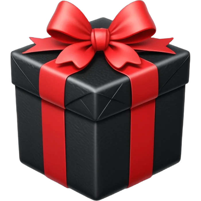 black gift emoji