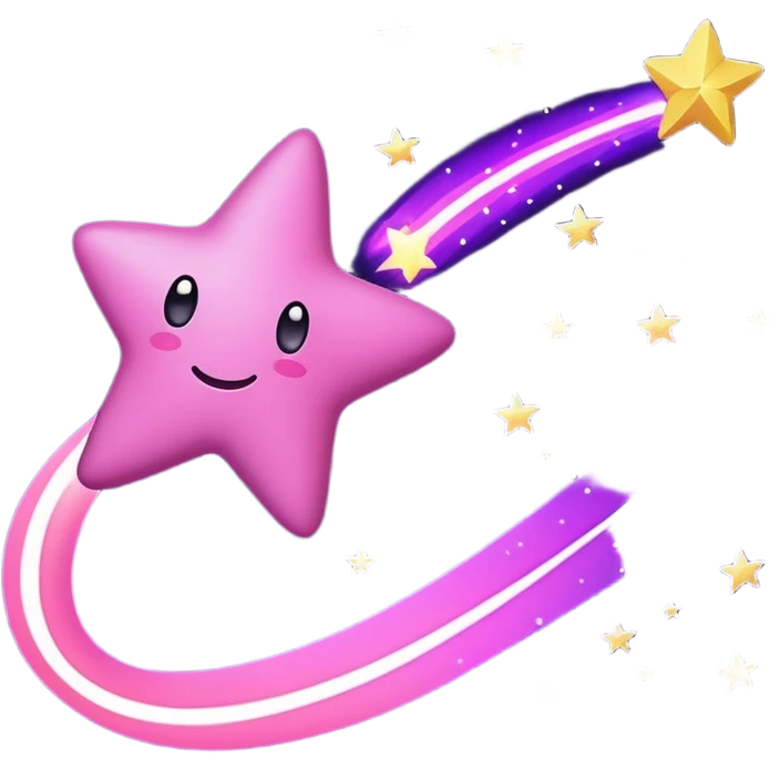 purple-pink shooting star emoji