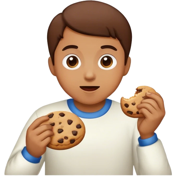 Cookie eating a cookie emoji