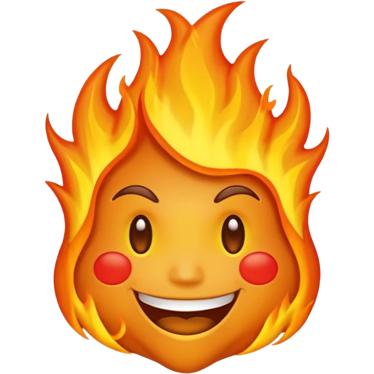 Make it look like a normal emoji just with burning head🙂🔥 more fake emoji