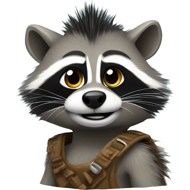 Raccon with mohawk emoji
