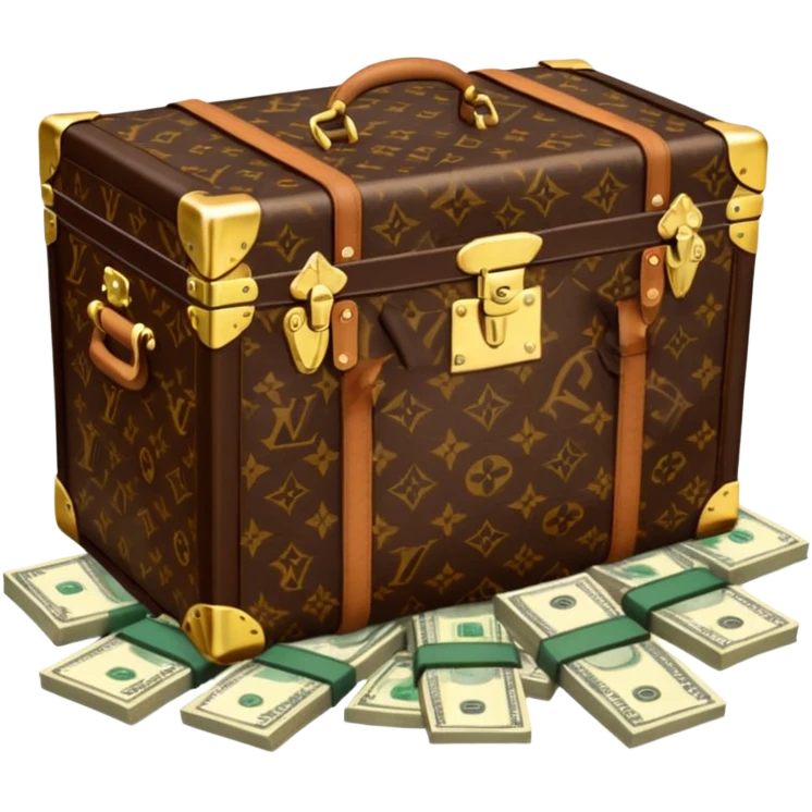 Luis Vuitton Trunk in monry emoji