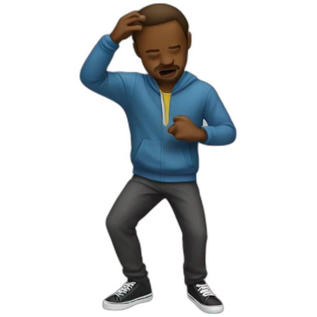 men make a dab emoji