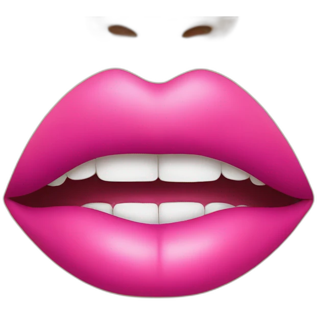 enormous pink juicy lips emoji