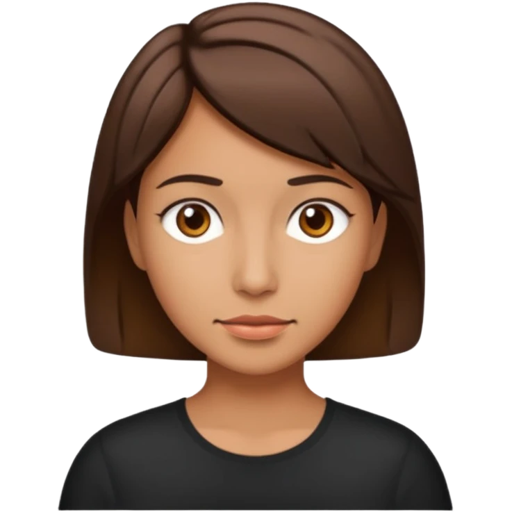 hispanic with short brown hair emoji