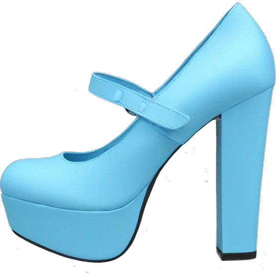 Baby blue chunky heel emoji