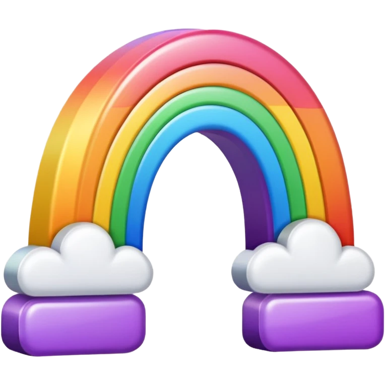 arco iris branco e roxa emoji
