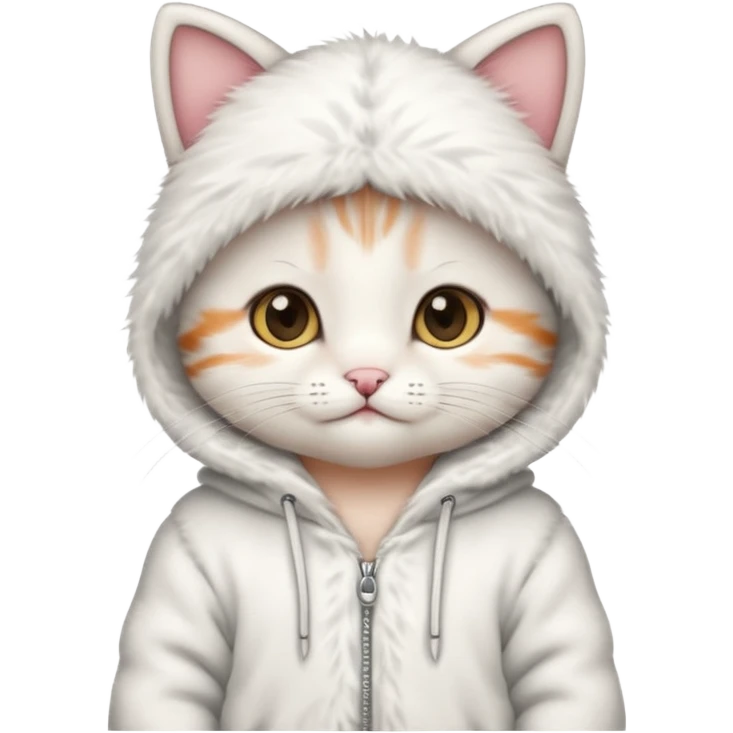 cute baby cat with a onezy emoji