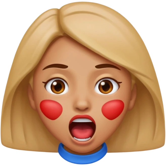 the girl emoji doing the choking emote emoji