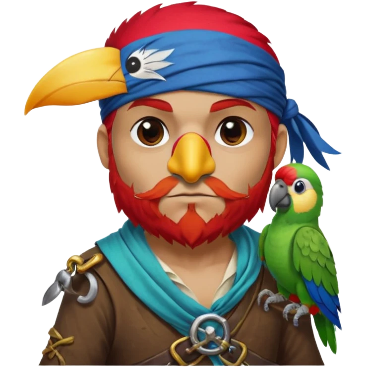 pirate and parrot emoji