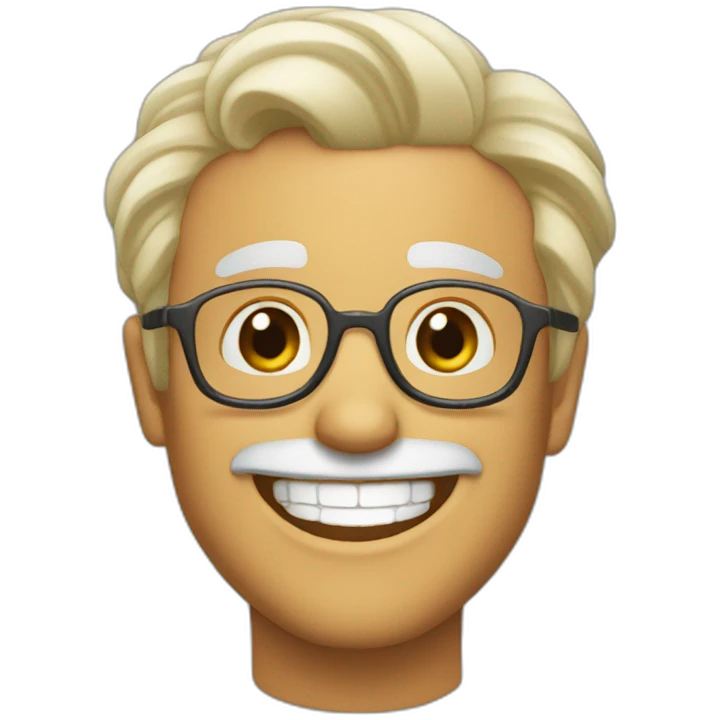 Chico moreno sonriendo pelo moreno emoji