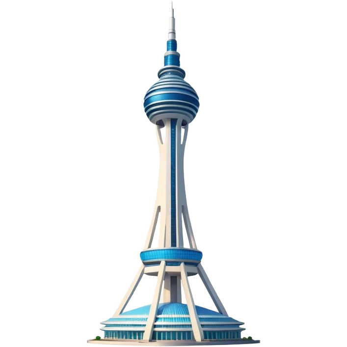 Cinematic Realistic N Seoul Tower Landmark Emoji, showcasing a futuristic tower with panoramic views rendered with sleek textures and vibrant, modern lighting. emoji