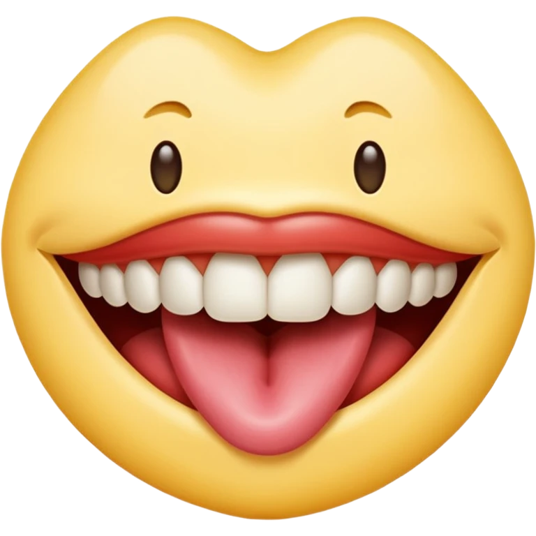 tounge pressed on top of top teeth  emoji
