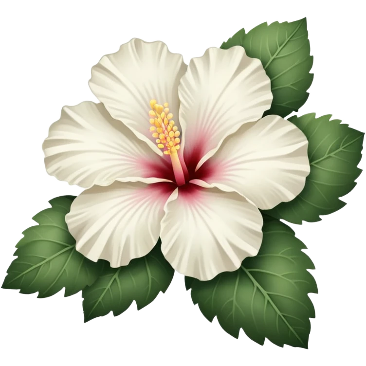 White hibiscus emoji