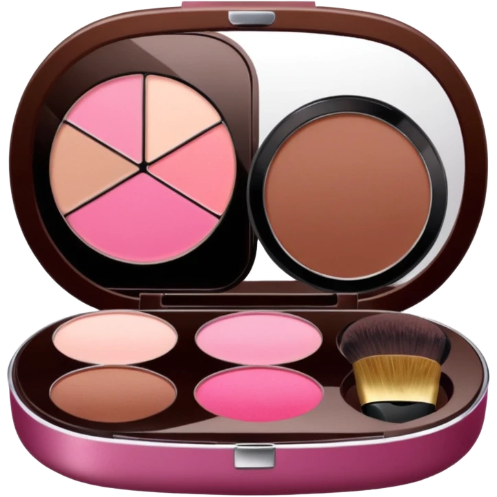 pink and brown makeup kit emoji