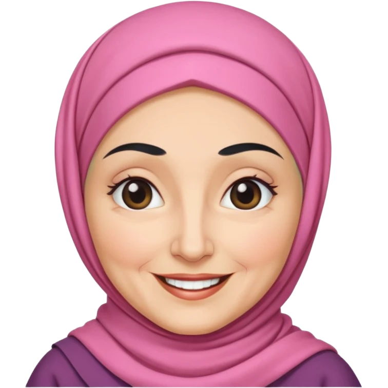 OLD WHITE WOMAN HIJAB BLACK EYEBROWS SMILE emoji