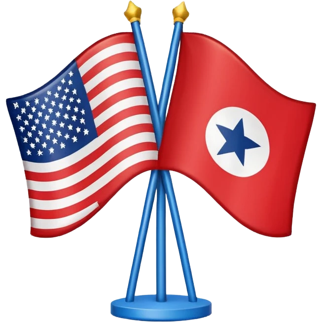 emoji-style flag merging the cross and stars of Georgia with the stripes and stars of the USA emoji