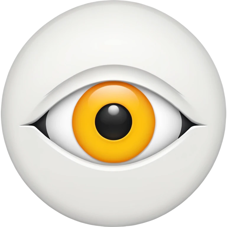 iOS emoji, minimal eye symbol, circle with dot, flat emoji