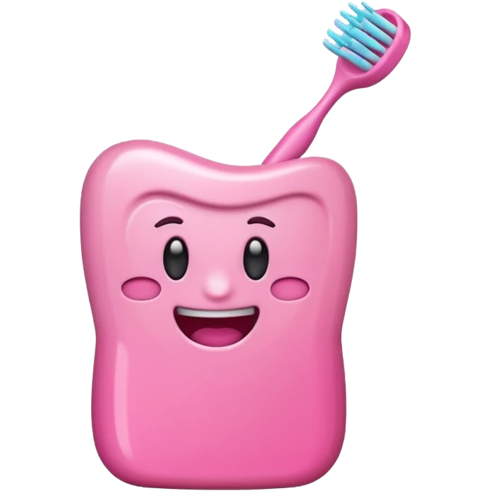 Create a aesthetic pink toothbrush emoji emoji