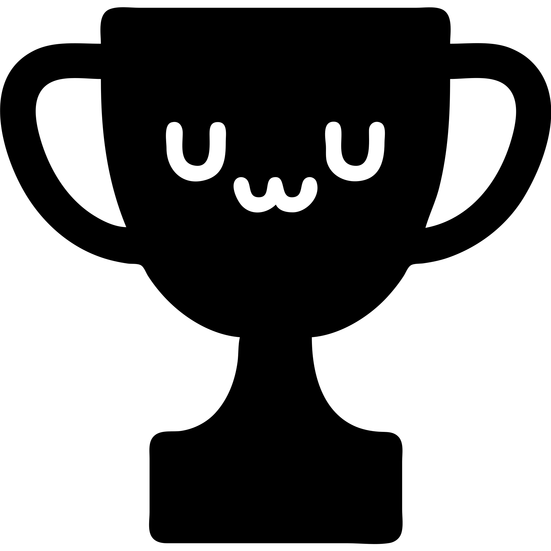 sports trophy with an uwu face, simple and bold design emoji