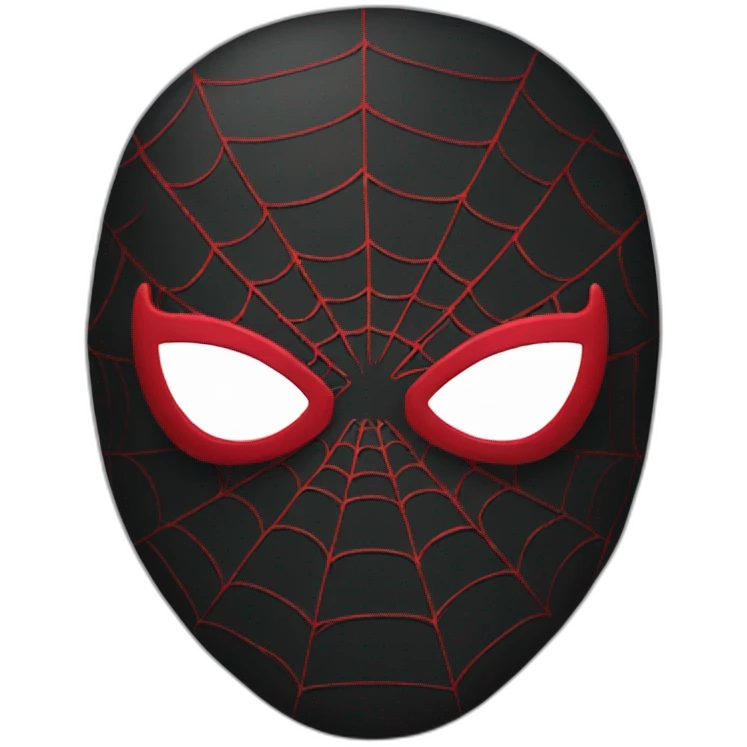 spiderman black mask emoji