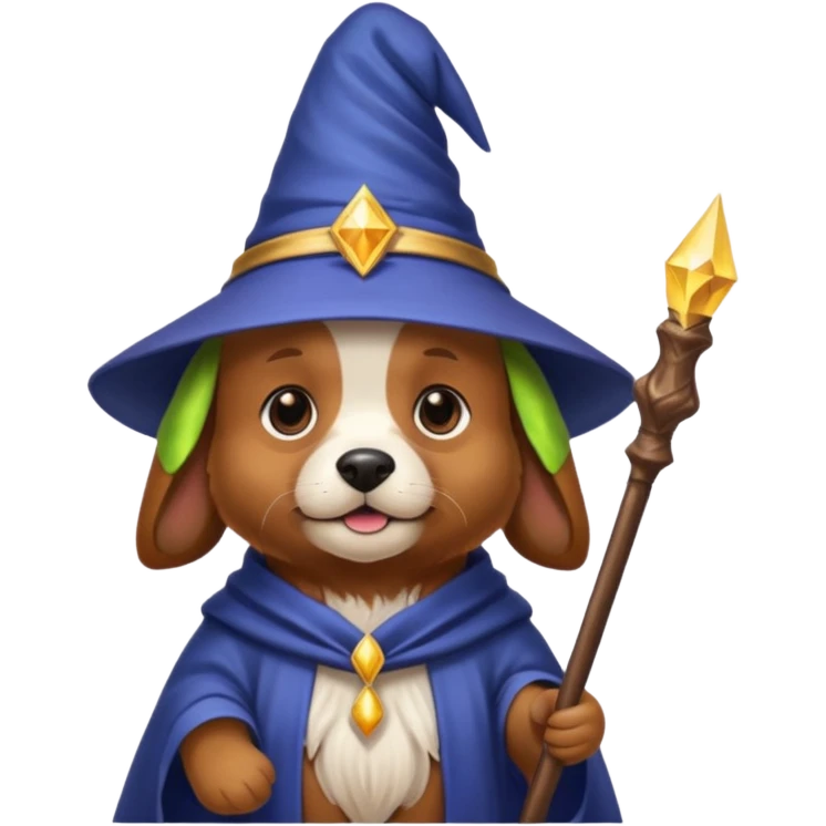 Dog wizard emoji